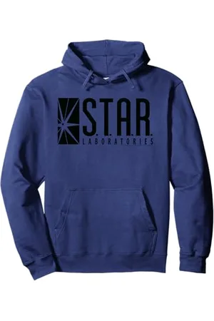 DC Comics Originals Flash Star Labs Logo Black Felpa con Cappuccio