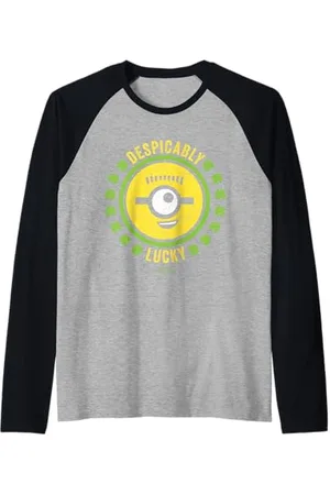 Minions Despicably Lucky Maglia con Maniche Raglan