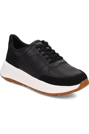 FitFlop F-Mode Leather/Suede Flatform Trainers, Scarpe da Ginnastica Donna, , 37 EU