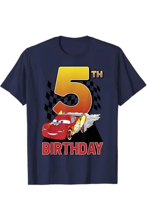 Disney Pixar Cars Lightning McQueen 5th Birthday Peel Out Maglietta