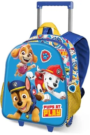 KARACTERMANIA Paw Patrol Play-Zainetto 3D con Ruote Piccolo, Blu, 26 x 34 cm, Capacità 7 L