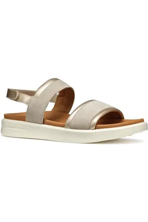 Geox D XAND 2S A, Sandalo Donna, Lt Taupe/Lt Gold, 36 EU