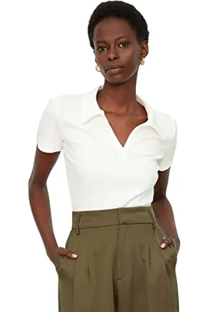 Trendyol Camicetta in Maglia con Collo a Polo Basica Camicia, , XL Donna