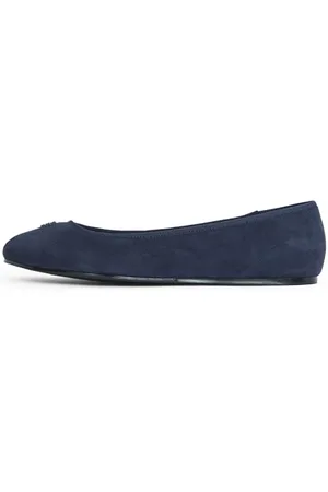 Tommy Hilfiger Donna Ballerine Hardware in Pelle Scamosciata, Blu (Space Blue), 40 EU