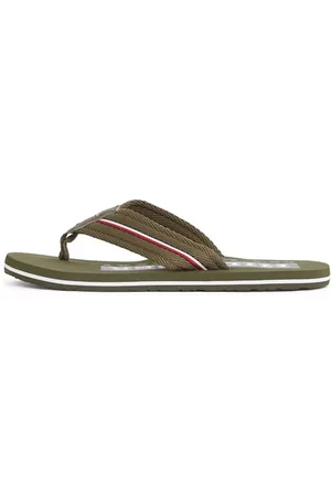 Tommy Hilfiger Uomo Infradito Corporate Beach Sandal Ciabattine, Verde (Army Green), 41