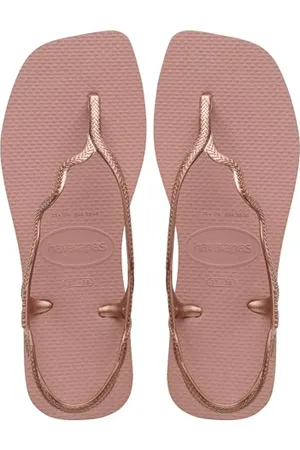 Havaianas Soleil, Sandali A T Da Donna Eleganti, Resistenti E Confortevoli, Chiusura Posteriore, Cinghie Ondulate E Suola Con Bordi Squadrati