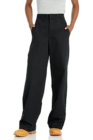 Dickies Pantaloni da Donna in Twill a Gamba Larga, Nero risciacquato, 66