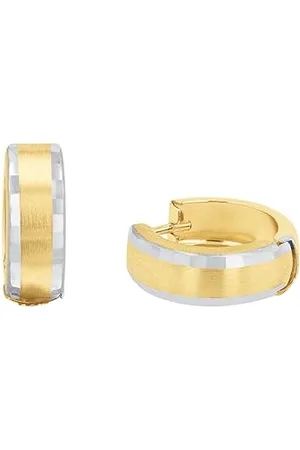 Amor Gioielli per orecchie da Donna, creoles, 1,5 cm, bicolore, in confezione regalo