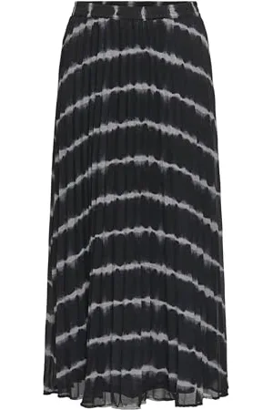 ONLY Onlstar Life Plisse-Gonna Lunga Ptm, Black/AOP: Eroded Tiedye, M Donna