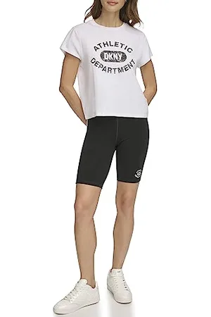 DKNY SPORT Distressed Varsity Logo T-Shirt, , S Donna