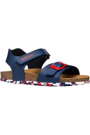 Geox J Ghita Boy B, Sandalo, Navy/White/Red, 39 EU
