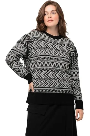 Ulla Popken Maglione con Frange, , 56-58 Donna