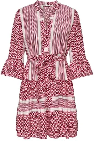 ONLY Onlathena Life 3/4 Short Dress Wvn Noos Abito Elegante con Scollo A V E Chiusura Cintura per Uso Quotidiano, , XXL Donna