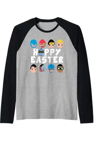 DC Comics Originals DC Super Friends Hoppy Easter Character Eggs Maglia con Maniche Raglan