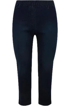 Ulla Popken 7/8 Jeggings Denim, Sienna 831684 Pantaloni, Blu, 50W x 32L Donna