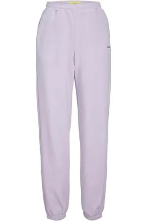 JJXX Jxabbie RLX HW Every Pants Swt Noos Pantaloni Felpati, Lilac Breeze/Print:Acai Logo, XS Donna