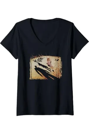 Korn Donna Swing Set Cover Maglietta con Collo a V Maglietta con Collo a V