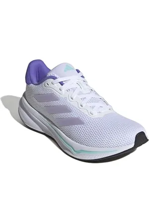 adidas Response Runner Shoes, Scarpe da Corsa Donna, Cloud White/Purple Tint/Flash Aqua, 44 2/3 EU
