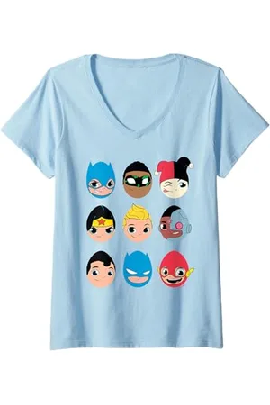 DC Comics Originals Donna DC Super Friends Easter Egg Heads Maglietta con Collo a V