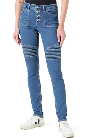 ONLY Onlhush-Pim DNM SK Poc Biker Jeans a Vita, , (XL) W x 32L Donna