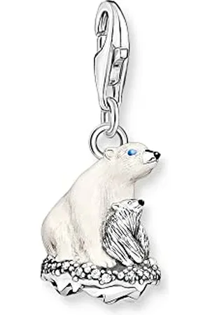 Thomas Sabo Ciondolo a forma di orso polare in argento sterling 925 riciclato 1911-691-7, misura unica, Argento sterling, Nessuna pietra preziosa
