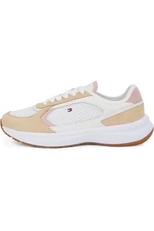 Tommy Hilfiger Donna Sneakers Runner Sporty Profilo Basso, Beige (Clayed Pebble), 38