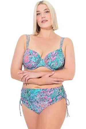 Ulla Popken Bikini, Schlange, Bügel-Cups, Verstellbare Doppelträger Set, , 54 Donna