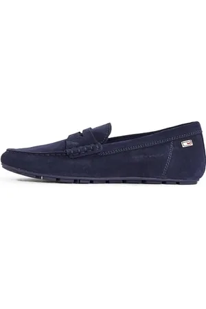 Tommy Hilfiger Donna Scarpa Driver Flag Soft Suede Loafer Elegante, Blu (Space Blue), 41 EU