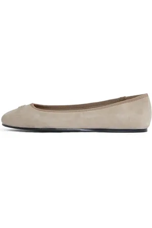 Tommy Hilfiger Donna Ballerine Hardware in Pelle Scamosciata, Beige (Coastal Taupe), 37 EU