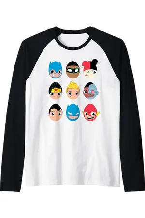 DC Comics Originals DC Super Friends Easter Egg Heads Maglia con Maniche Raglan