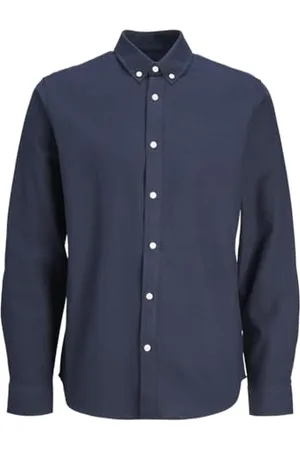 JJ Jreboscar-Maglietta LS Noos Camicia, (Navy Blazer), M Uomo
