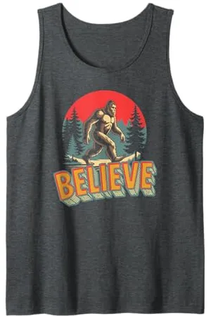 Sasquatch Garage Believe! Retro Bigfoot Cryptid Believer Vintage Sasquatch Canotta