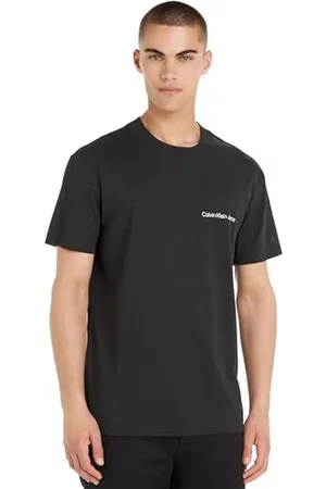 Calvin Klein Jeans INSTITUTIONAL Tee J30J324671 Top in Maglia a Maniche Corte, (CK Black), S Uomo