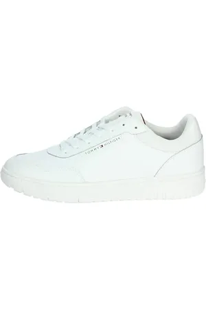 Tommy Hilfiger Uomo Sneakers Court Basket Core Eleganti, (White), 40 EU