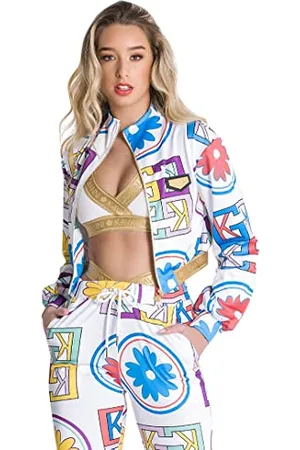 Gianni Kavanagh Multicolor GK Tiles Cropped Jacket Giacca, M Donna