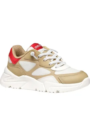 Geox J Loftus Boy E, Scarpe da Ginnastica, White/Beige, 32 EU