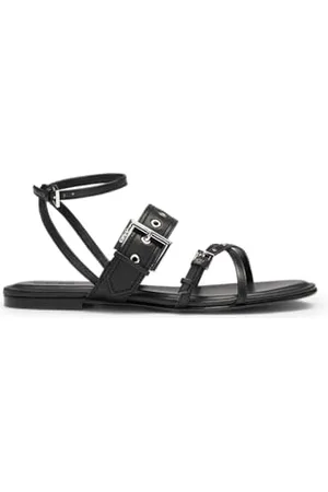 HUGO BOSS Tayna_Sandal_NABK, Donna, Black, 37 EU