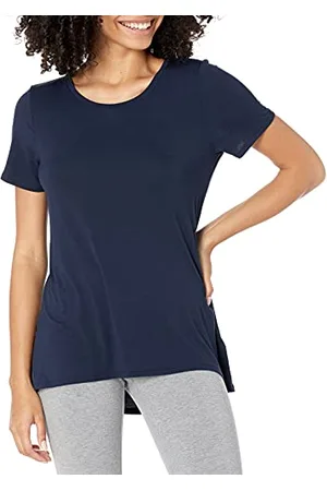 Amazon Maglietta a Maniche Corte con Scollo Rotondo, vestibilità Comoda (Taglie Forti Disponibili) Donna, , XXL