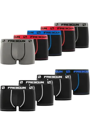 Freegun Fg/Sol/Am/3/Pk9 Boxer Corti, , 6-8 Anni (Pacco da 9) Bambini e Ragazzi