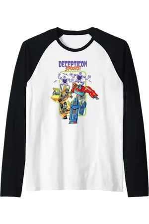 TRANSFORMERS Evergreen Halloween Decepticon Spooks! Maglia con Maniche Raglan