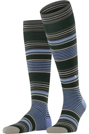 Burlington Stripe M Kh lana al ginocchio fantasia 1 paio, Calzini lunghi Uomo, , 40-46
