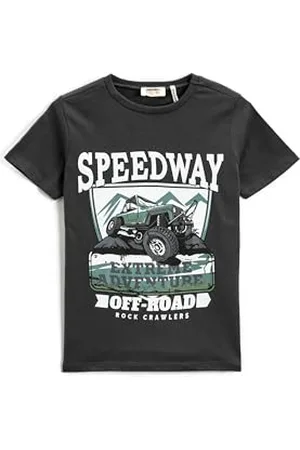 Koton Printed T-Shirt Short Sleeve Crew Neck Cotton, T-Shirt Ragazzi, (045)