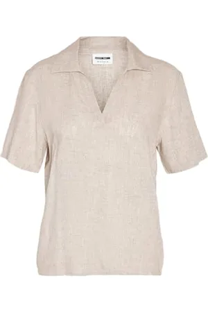 Noisy May Nmleilani S/S Polo Top Wvn Noos, , M Donna