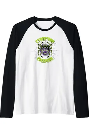 TRANSFORMERS Evergreen Halloween Decepticon Creepers Maglia con Maniche Raglan