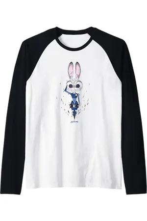 Disney Zootopia ufficiale Judy Hopps Geometric Salute Maglia con Maniche Raglan