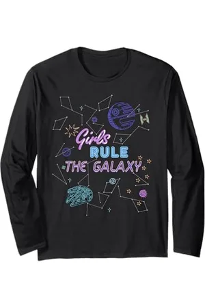 STAR WARS Outer Space Girls Rule the Galaxy - Maglietta Maglia a Manica