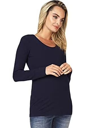 Noppies Tee LS Round Neck Berlin Maglietta a Maniche Lunghe Premaman, (Night Sky P277), 48 (Taglia Produttore: X-Large) Donna