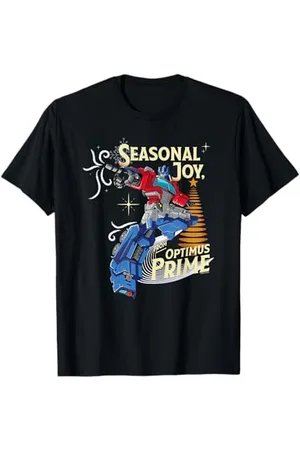 TRANSFORMERS Evergreen Christmas Seasonal Joy From Optimus Maglietta