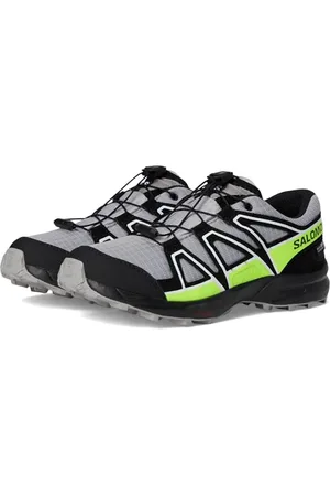 Salomon SPEEDCROSS WATERPROOF, Scarpe Unisex - Bambini e ragazzi, Alloy / Black / Green Gecko, 33 EU