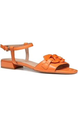 Geox D New ERAKLIA 15 D, Sandalo Scorrevole Donna, Orange, 36.5 EU